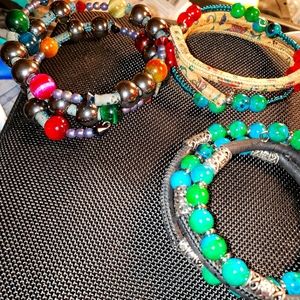 Wrapped bracelets different materials, fully custo
